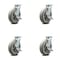 Service Caster 8 Inch Thermoplastic Rubber Caster Set with Roller Bearing and Brake/Swivel Lock SCC-30CS820-TPRRF-TLB-BSL-4 - alternate 1